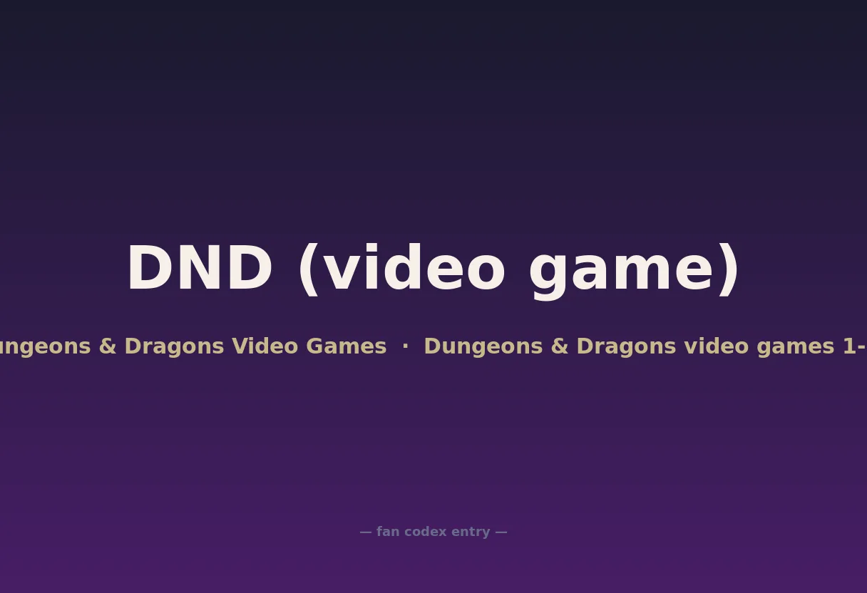 DND (video game)