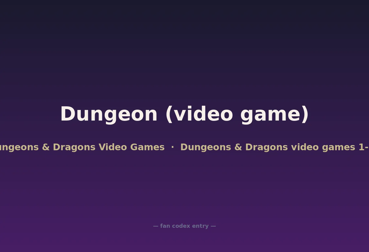 Dungeon (video game)
